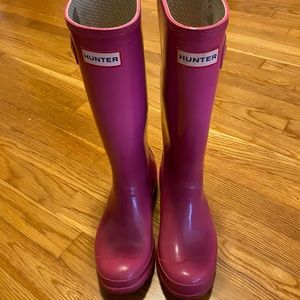 Original gloss pink Hunter boots
